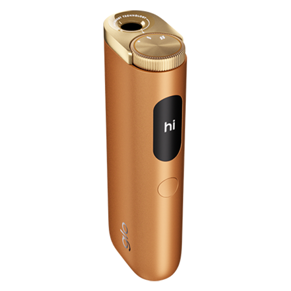 Das Glo Hyper Pro Device top amber Bronze plus gratis Sticks in der Neukundenregistrierungs Aktion
