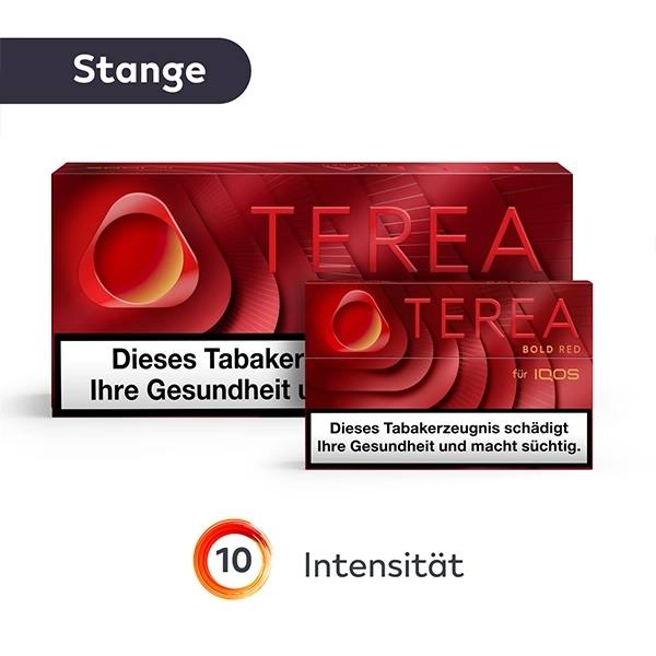 Terea Bold Red Tabaksticks für IQOS ILUMA in der Stange (10 Packungen)