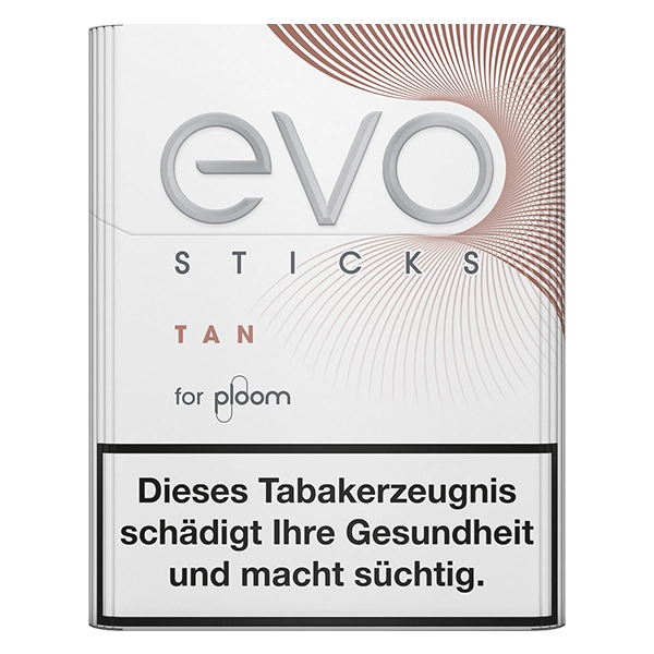 Die Evo Tobacco Sticks Tan vor einem weissen Hintergrund