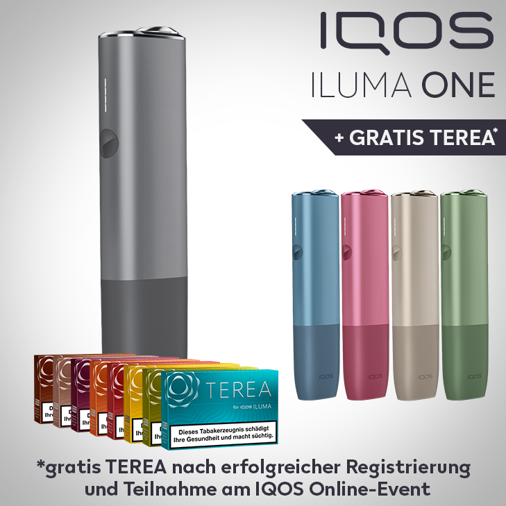 IQOS Iluma One Pebble Grey (grau) + gratis TEREA
