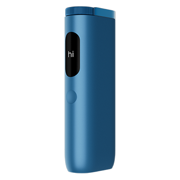 Das Glo Hyper Pro Device Lapis Blue aus weissem Hitnergrund