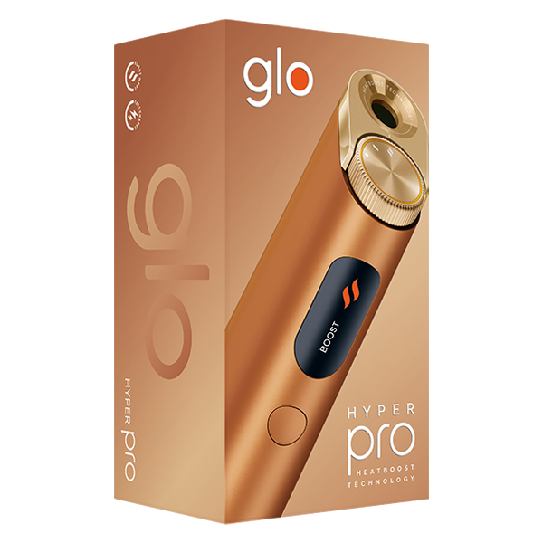 Das Glo Hyper Pro Devicekiet amber Bronze plus gratis Sticks in der Neukundenregistrierungsaktion